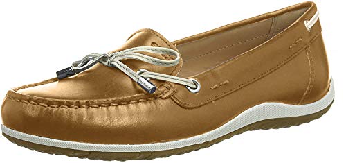 Geox D Vega Moc B, Mocasines, Amarillo (Curry/Skin C2da5), 35 EU