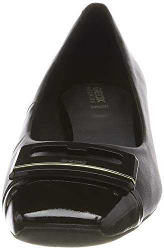 Geox D Vivyanne Ballerina, Bailarinas con Punta Cerrada Mujer, Negro Black C9999, 40 EU