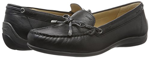 Geox D Yuki A, Mocasines Mujer, Grau (BLACK/ANTHRACITEC9270), 37 EU