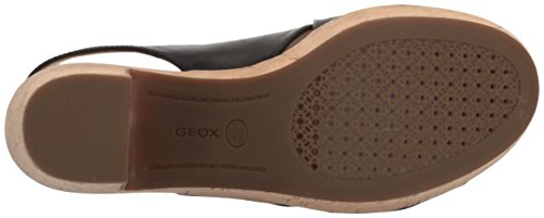 Geox D724SB000LC, Sandalias de tacón Mujer, Negro (BLACKC9999), 36 EU