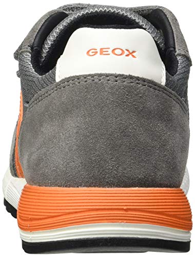 Geox J ALBEN Boy A, Zapatillas, Gris y Naranja, 39 EU