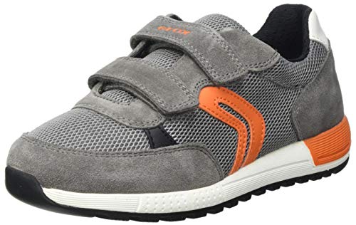 Geox J ALBEN Boy A, Zapatillas, Gris y Naranja, 39 EU