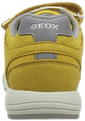 Geox J Alben Boy C, Zapatillas Niños, Amarillo (Dk Yellow/Grey C0897), 32 EU