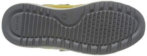 Geox J Alben Boy C, Zapatillas Niños, Amarillo (Dk Yellow/Grey C0897), 32 EU