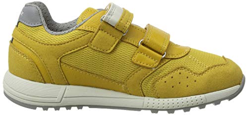 Geox J Alben Boy C, Zapatillas Niños, Amarillo (Dk Yellow/Grey C0897), 33 EU