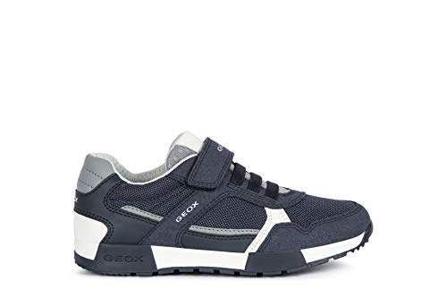 Geox J Alfier Boy A, Zapatillas Niños, Azul Marino, 38 EU