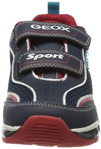 Geox J Android Boy C, Zapatillas Deportivas Niños, Azul (Navy/Red C0735), 35 EU