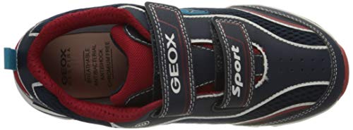 Geox J Android Boy C, Zapatillas Deportivas Niños, Azul (Navy/Red C0735), 35 EU