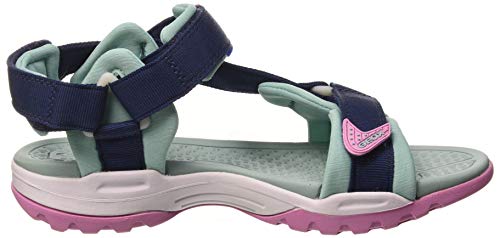 Geox J Borealis Girl A, Sandalias con Punta Abierta Niños, Azul (Navy/Aqua Cf44a), 24 EU
