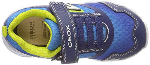 Geox J Dakin Boy A, Zapatillas Niños, Azul (Navy/Lime C0749), 33 EU