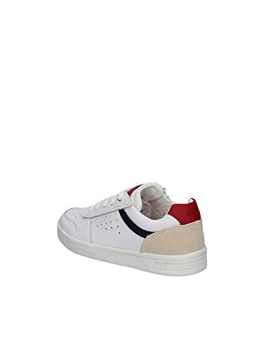 Geox J DJROCK Boy A, Zapatillas, Color Rojo Blanco, 32 EU