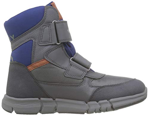 Geox J FLEXYPER Boy B ABX, Botas de Nieve Hombre, Gris (Dk Grey/Blue C0068), 39 EU