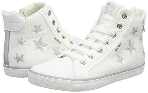 Geox J Kilwi Girl C, Zapatillas Altas Niños, Blanco (White), 30 EU
