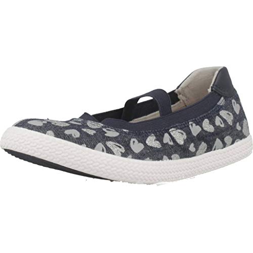 Geox J Kilwi Girl J, Bailarinas Niñas, Azul (Avio/Silver C4138), 27 EU