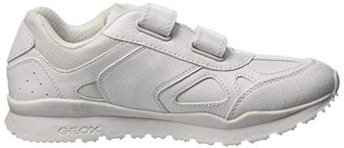 Geox J Pavel F, Zapatillas Niños, Blanco (White C1000), 35 EU