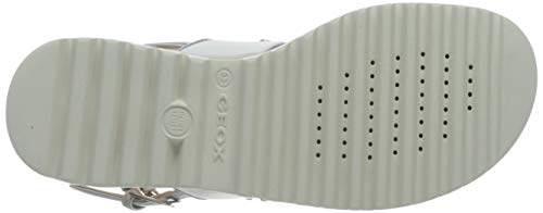 Geox J Sandal Coralie Gir, Sandalias de Gladiador Niñas, Blanco (White C1000), 33 EU