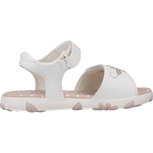Geox J Sandal Haiti Girl, Sandalias con Punta Abierta Niños, Blanco (White C1000), 33 EU