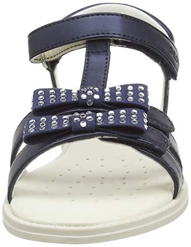 Geox J Sandal Karly Girl, Plana, Azul Marino, 38 EU