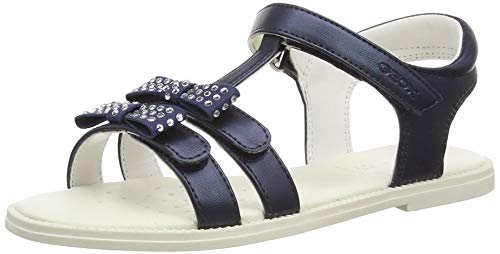 Geox J Sandal Karly Girl, Plana. Bebé-Niñas, Azul Marino, 24 EU