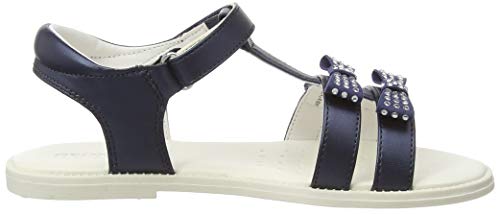 Geox J Sandal Karly Girl, Plana. Bebé-Niñas, Azul Marino, 24 EU