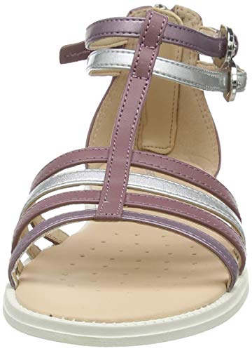 Geox J Sandal Karly Girl, Sandalias de Gladiador Mujer, Rosa (Rose Smoke C8025), 37 EU