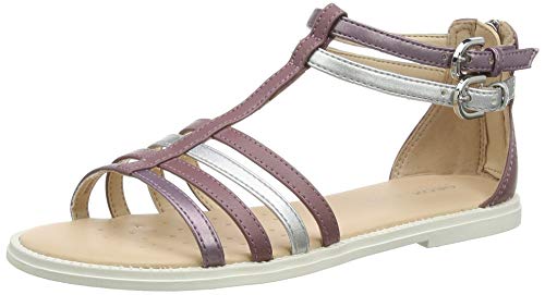 Geox J Sandal Karly Girl, Sandalias de Gladiador Mujer, Rosa (Rose Smoke C8025), 37 EU