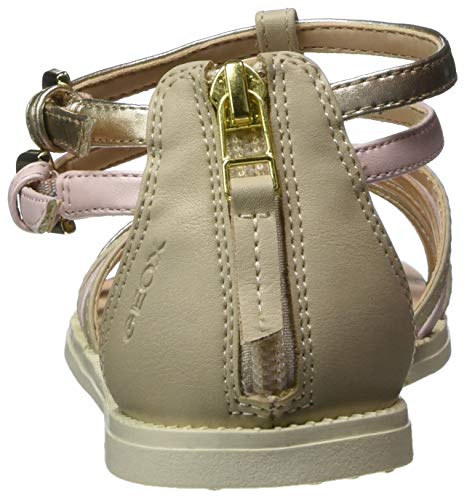 Geox J Sandal Karly Girl, Sandalias de Gladiador Niños, Beige (Skin/Lt Rose C8087), 29 EU