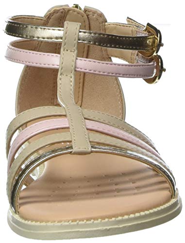 Geox J Sandal Karly Girl, Sandalias de Gladiador Niños, Beige (Skin/Lt Rose C8087), 29 EU