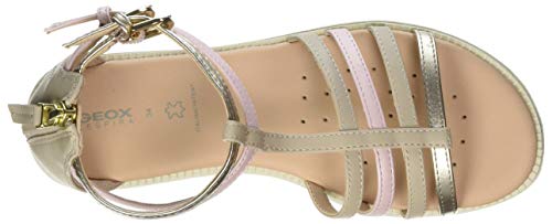 Geox J Sandal Karly Girl, Sandalias de Gladiador Niños, Beige (Skin/Lt Rose C8087), 29 EU