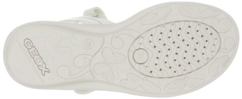Geox J S.Milk F, Sandalias Deportivas Niñas, White/Silver, 33 EU / 1 UK