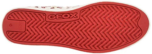 Geox JR CIAK Girl A, Zapatillas Altas Niños, Blanco (White/Red C0050), 31 EU