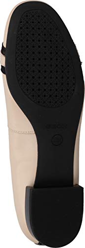 Geox Mujer Bailarinas, Merceditas D WISTREY, señora Bailarinas Clásicas, Zapatos Planos,Zapatos de Verano,Sand/Black,36 EU / 3 UK