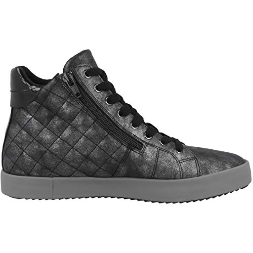 Geox Mujer Botas BLOMIEE, señora Botas con Cordones,Botas Combat,Cordones,Removable Insole,Schwarz,41 EU / 7.5 UK