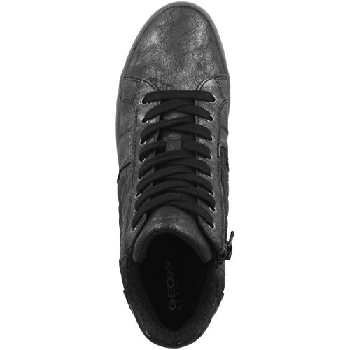 Geox Mujer Botas BLOMIEE, señora Botas con Cordones,Botas Combat,Cordones,Removable Insole,Schwarz,41 EU / 7.5 UK
