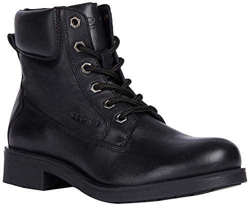 Geox Mujer Botas Chukka RAWELLE, señora Botines,Bote de Invierno,Medias Botas,botín con Cordones,Schwarz,39 EU / 6 UK