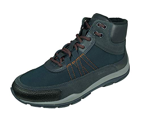Geox Mujer Botas KANDER, señora Botas con Cordones,Zapatillas High Top,Calzado Deportivo,Cordones,Removable Insole,Blau,40 EU / 7 UK