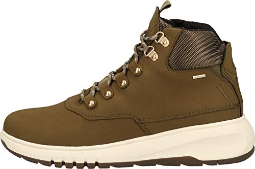 Geox Mujer Botines AERANTIS 4X4 ABX, señora Botines con Cordones,Medias Botas,Removable Insole,Impermeable,Transpirable,Olive,37 EU / 4 UK