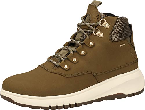 Geox Mujer Botines AERANTIS 4X4 ABX, señora Botines con Cordones,Medias Botas,Removable Insole,Impermeable,Transpirable,Olive,37 EU / 4 UK