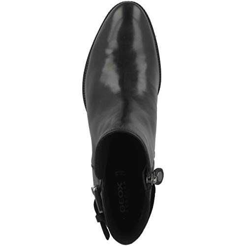 Geox Mujer Botines LACEYIN, señora Botines,Botas,Botas de Media caña,Botines,botín,Tobillo Alto,Cremallera,Removable Insole,Schwarz,37 EU / 4 UK