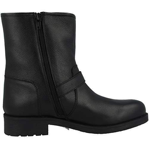 Geox Mujer Botines RAWELLE,señora Botas Estilo Biker,Botines,botín Motorista,Biker,Forrado,Bota de Invierno,Removable Insole,Schwarz,37 EU/4 UK