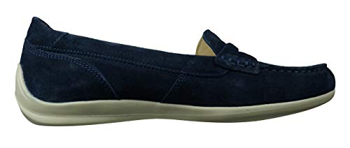 Geox Mujer Mocasines D Yuki, señora Zapatilla Deportiva, Calzado de Medio Zapato,Slip-on,Zapato de Ocio,Slip-in Abierto,DK Navy,38 EU / 5 UK