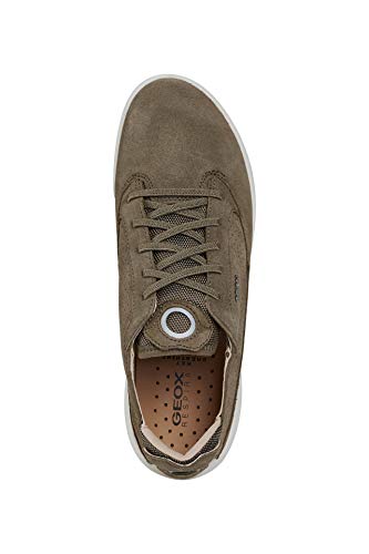 Geox Mujer Zapatos con Cordones AERANTIS, señora Zapatos Deportivos con Cordones,Calzado,Calzado de Exterior,Removable Insole,Olive,39 EU / 6 UK
