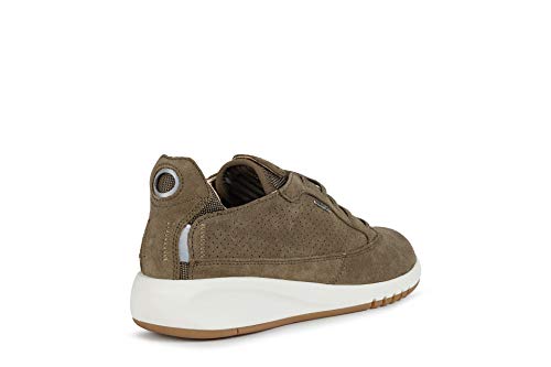 Geox Mujer Zapatos con Cordones AERANTIS, señora Zapatos Deportivos con Cordones,Calzado,Calzado de Exterior,Removable Insole,Olive,39 EU / 6 UK