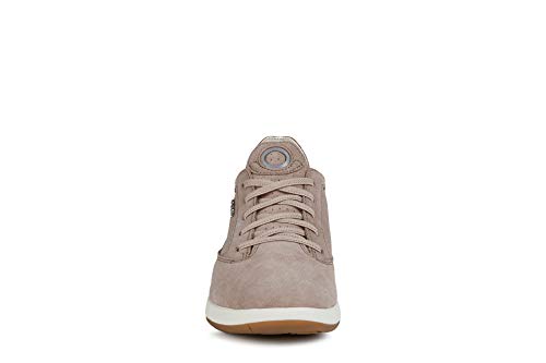 Geox Mujer Zapatos con Cordones AERANTIS, señora Zapatos Deportivos con Cordones,Calzado,Calzado de Exterior,Removable Insole,Powder,37 EU / 4 UK