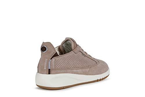 Geox Mujer Zapatos con Cordones AERANTIS, señora Zapatos Deportivos con Cordones,Calzado,Calzado de Exterior,Removable Insole,Powder,37 EU / 4 UK