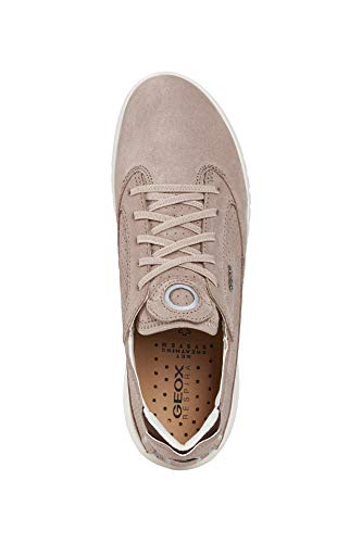 Geox Mujer Zapatos con Cordones AERANTIS, señora Zapatos Deportivos con Cordones,Calzado,Calzado de Exterior,Removable Insole,Powder,37 EU / 4 UK