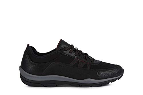 Geox Mujer Zapatos con Cordones KANDER,señora Zapatos Deportivos,Calzado,con Cordones,para Exterior,Deportivo,Removable Insole,Schwarz,39 EU/6 UK