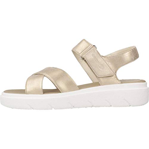 Geox Tamas D92DLE Mujer Sandalias de Vestir,Plataforma Sandalias,fémina Sandalia de la Plataforma,Zapatos de Verano,Sandalia Verano,cómoda Suela,Suela Gruesa,Beige,41 EU