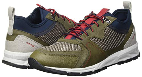 Geox U Delray A, Zapatillas Hombre, Militar, 43 EU