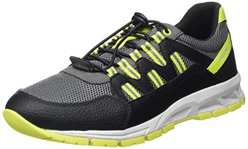 Geox U Delray A, Zapatillas Hombre, Negro y Gris, 40 EU